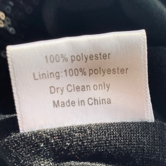 BLQ. MKT Black Sequin Racer Back Cocktail Dress Size Small - Picture 7 of 7